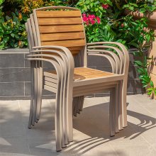 舒纳和01A塑木桌椅防腐防晒防潮结实耐用户外桌椅