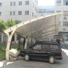 衡阳七字型停车棚 膜结构雨蓬 膜结构自行车棚厂家