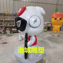驾校形象卡通雕塑标志牌景区标识 玻璃钢学车培训公仔塑像