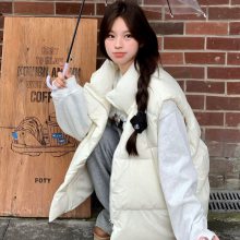 库存尾货玛丽艾伦羽绒马甲 简约时尚休闲百搭女装 保暖舒适短款马甲货源供应