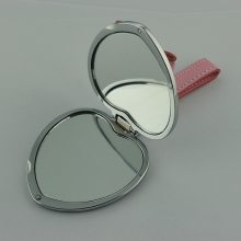 LOGO金属化妆镜激光 定制不锈钢赠品梳妆便携欧式手柄小镜子