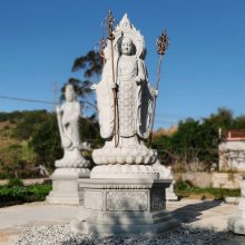 汉白玉石雕地藏王菩萨像 寺庙景区历史人物雕塑摆件