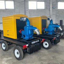 拖车式排涝水泵市政抗涝抢险大功率防汛水泵龙吸水柴油排水泵
