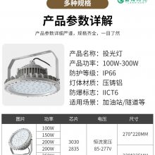 青岛生产加工安装大功***亮LED防爆灯加油站仓库厂房工业粮仓户外防水防腐投光灯的厂家企业