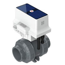 4G/lora农用灌溉阀智能电动阀PVC两通球阀农业太阳能自动浇灌