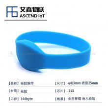 厂家供应智能射频识别健身房会员门票rfid硅胶手腕带
