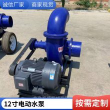 980立方流量12寸混流泵 抽水浇地大口径排涝泵 皮带连接电动抽水机