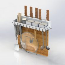 跨境***304不锈钢DIY多功能组合免打孔实用厨卫置物架洞洞板挂架刀架杯盘架沥水篮沥水架收纳架