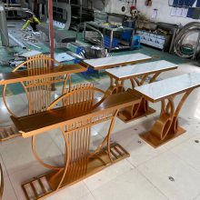 做旧仿紫铜不锈钢屏风 新中式古典金属镂空花格