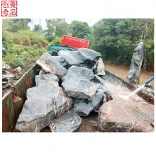 瀑布跌水假山石材-南阳风景石打造庭院-人工水景原石驳岸