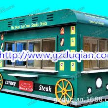 欧式钢木结构景区售货亭 旅游区移动售卖亭 公园贩卖商亭