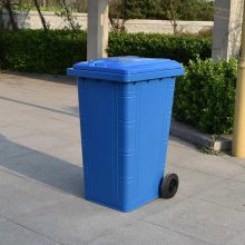 街道不銹鋼240升垃圾桶 綠潔無(wú)接觸掀蓋鍍鋅板垃圾箱 可絲印logo