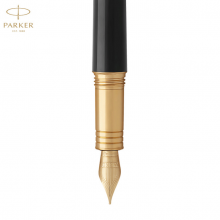 PARKER 派克钢笔 法国进口 纯黑丽雅金夹墨水笔 钢笔 18K金笔 无锡商务办公礼品