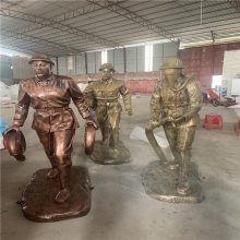 顺德专业玻璃钢人物雕塑 仿铜人物雕塑模型厂家