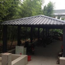 仿古建筑工程房屋屋顶彩钢琉璃瓦滴水檐口 圆弧脊瓦配件工程仿古建筑产品瓦