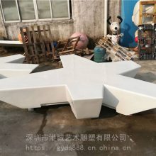 深圳玻璃钢休闲凳子雕塑 公园商业街异形座椅雕塑