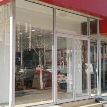 北京肯德基玻璃门型材玻璃门制作安装：400-624-8098