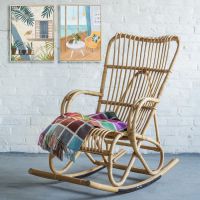 格林騰達真藤搖椅成人午休躺椅休閑椅陽臺藤椅老人逍遙椅懶人躺椅