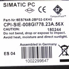 6ES7648-2BF02-0XH0 SIMATIC PC Compact Flash 8gb