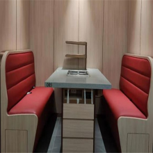 电磁炉火锅大圆桌子酒店会所餐厅岩板电动餐桌椅6-28人