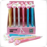 韩版卡通硅胶自动铅笔火烈鸟硅胶头0.5mm活动铅笔儿童学习文具批
