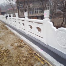 水泥仿木扇形雕花汉白玉河堤桥梁护栏生产厂家
