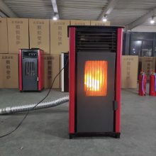 生物质颗粒热风取暖炉 家用颗粒采暖炉 办公室热风真火取暖炉