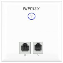 WiFiSKY无线AP面板双频750M超薄86式无线入墙酒店WiFi覆盖认证营销POE供电AC路由工