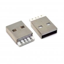 USB 2.0AM/A公 4P 苹果款焊线A公 L=14.2mm 焊线式 大电流充电公头