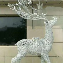 普洱不锈钢鹿子园林雕塑/玻璃钢鹿雕塑大量生产