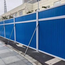 商洛市 小草绿彩钢围挡 工地施工铁皮瓦围蔽 建筑路边挡板隔离护栏