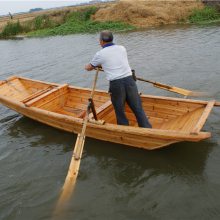 楚风定制安徽巢湖小区保洁船小渔船木质手划船哪里有