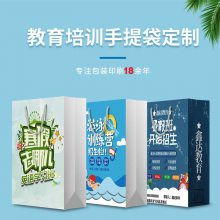 定制教育行业纸袋 大号培训手提袋加印LOGO通用包装定做手提纸袋