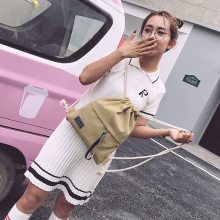 帆布拉绳背包学校健身房帆布拉绳袋帆布存储背包青少年学校背包
