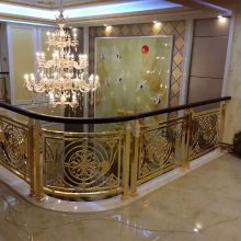 香港 酒店大堂定做雕刻铜楼梯扶手多少钱