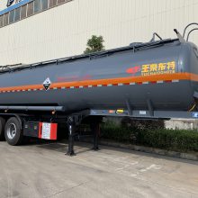 【钢衬塑罐车】 9类危废钢衬塑罐式运输半挂车　8类腐蚀品钢衬塑罐车　全国三包售后无忧