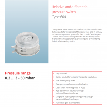 瑞士HUBA 型号604.9210010压力开关 用于空调和通风系统