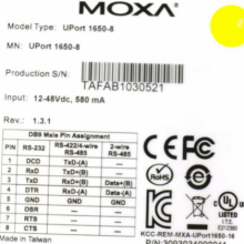 MOXA UPort 1650-8 USB转8串口RS-232/422/485转换器