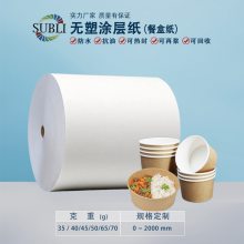 无塑食品餐盒涂层原纸 一次性纸碗材料 可降解防油纸防水 水性涂层纸