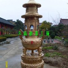 铜古宫鼎 弘缘法器供应寺庙铜古宫鼎肚径1.2米高5.8米