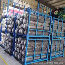 纺织行业卷料存放货架 面料堆垛周转架 服装厂布料布匹架