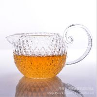 新款耐热玻璃花茶壶 加厚锤木纹玻璃茶壶茶具 纯手工玻璃壶