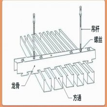 定制深灰色铝方通、咖啡色喷涂铝方通、哑白色方通吊顶