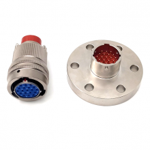 航联 CF25法兰 19芯 玻璃烧结 密封连接器 插座