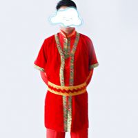 回族哈萨克族舞台演出服饰新疆维吾尔少数民族舞蹈表演服装男成人
