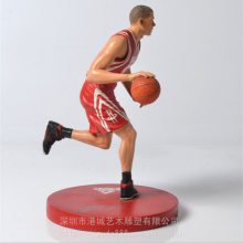 深圳体育馆运动员打篮球人物雕塑玻璃钢球星人像雕塑