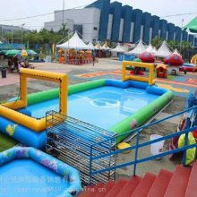 水上乐园配套设备充气足球场水上踢足球玩具项目