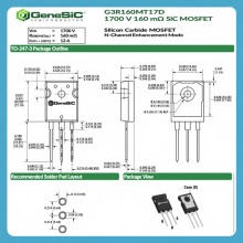 G3R160MT17D 1700 V 160 m GeneSiC Semiconductor