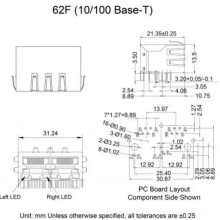 YDSԪ1X2 RJ45 10/100BASE-T 62F-1204GYD2NL