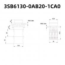 3SB6130-0AB20-1CA0ƽͷťȫװ22mmϽԲΰťɫ